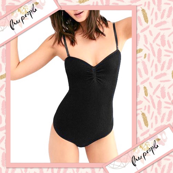 Free People Catch Up Bodysuit in Black - Picture 3 of 8